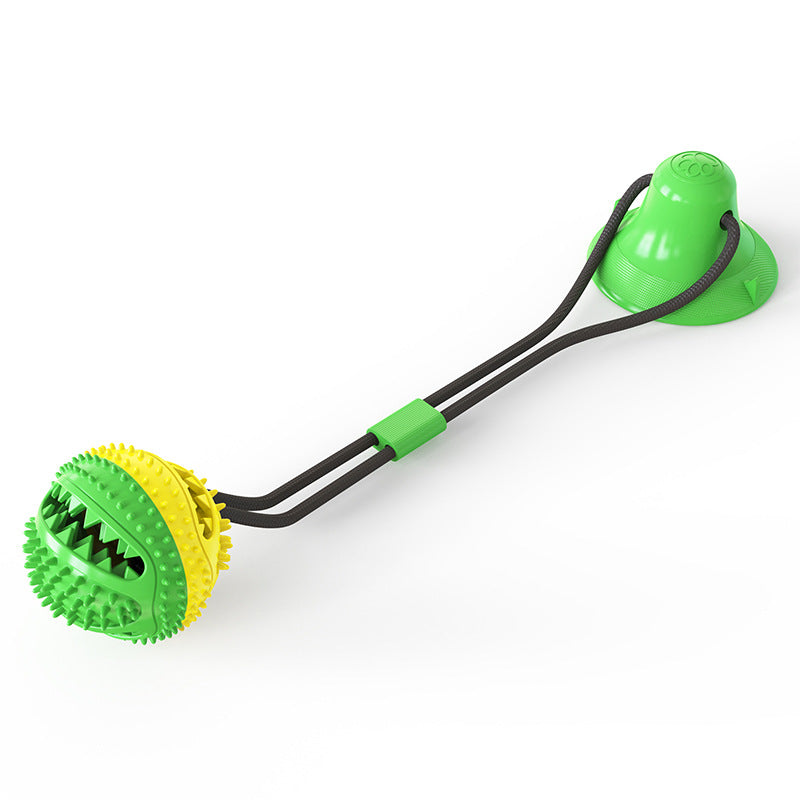 Pet Supplies Manufacturer Wholesale Company New Hot Amazon Dog Sound Leaking Food Toy Suction Cup Pull Rope Ball