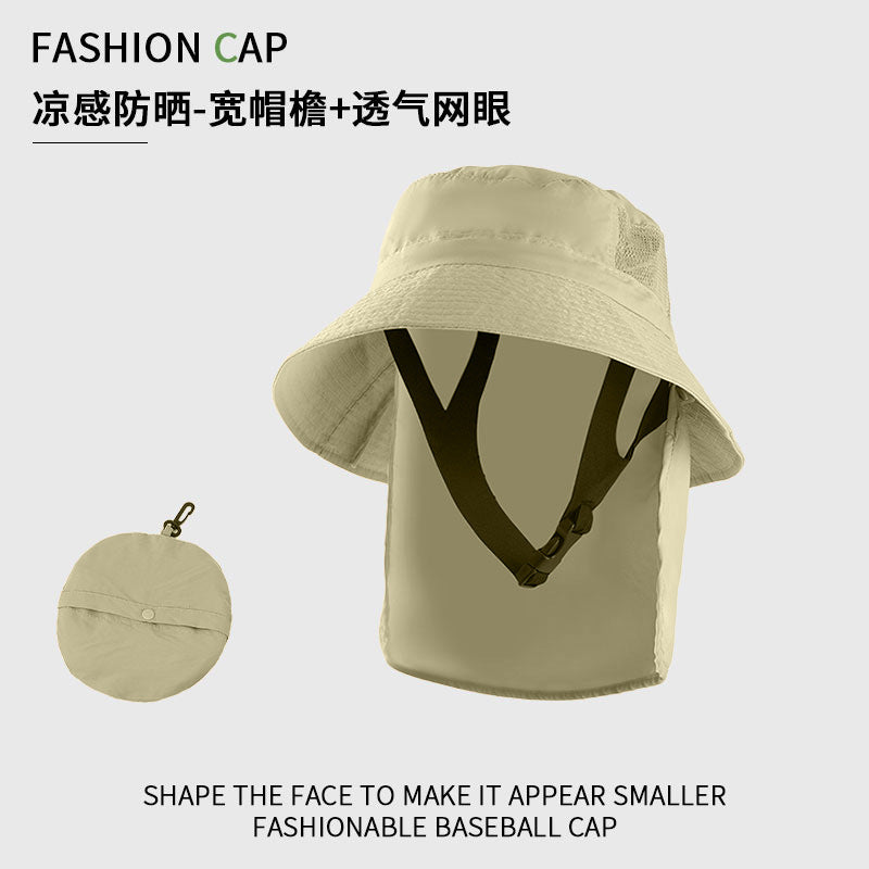 Sun Protection Surfing Hat Summer Men Outdoor Hiking Fishing Fisherman Hat Breathable Quick-Dry Sun Hat UV Protection Hat