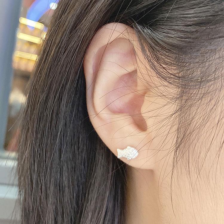 Original Handmade Cat Earrings Cat and Fish Ear Accessories for Men and Women Cute Unique Personality European and American Niche Style Hip-Hop Earrings