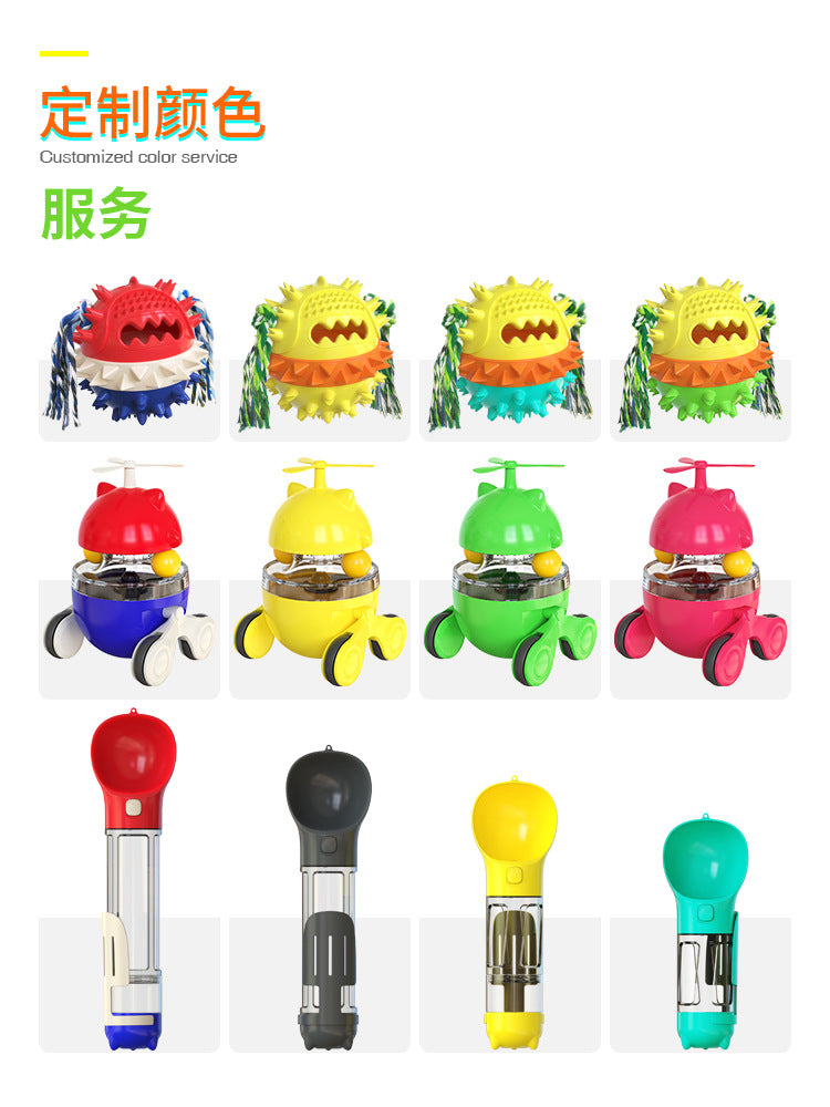 Pet Supplies Manufacturer Wholesale Company New Hot Amazon Dog Sound Leaking Food Toy Suction Cup Pull Rope Ball