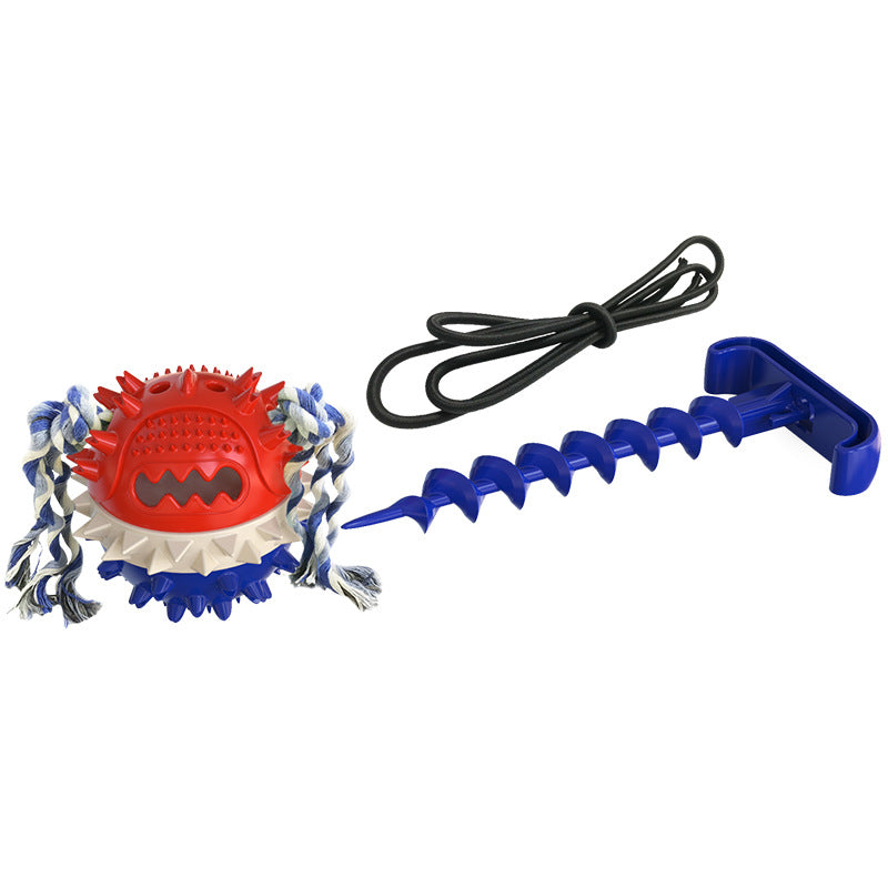 Pet Supplies Manufacturer Wholesale Company New Hot Amazon Dog Sound Leaking Food Toy Suction Cup Pull Rope Ball