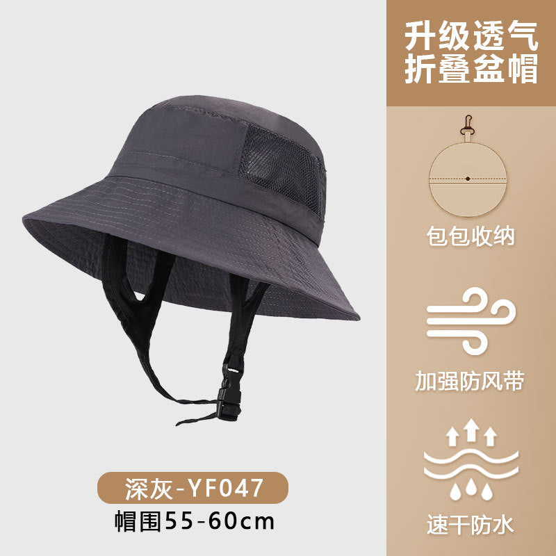 Sun Protection Surfing Hat Summer Men Outdoor Hiking Fishing Fisherman Hat Breathable Quick-Dry Sun Hat UV Protection Hat