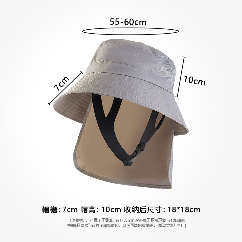 Sun Protection Surfing Hat Summer Men Outdoor Hiking Fishing Fisherman Hat Breathable Quick-Dry Sun Hat UV Protection Hat