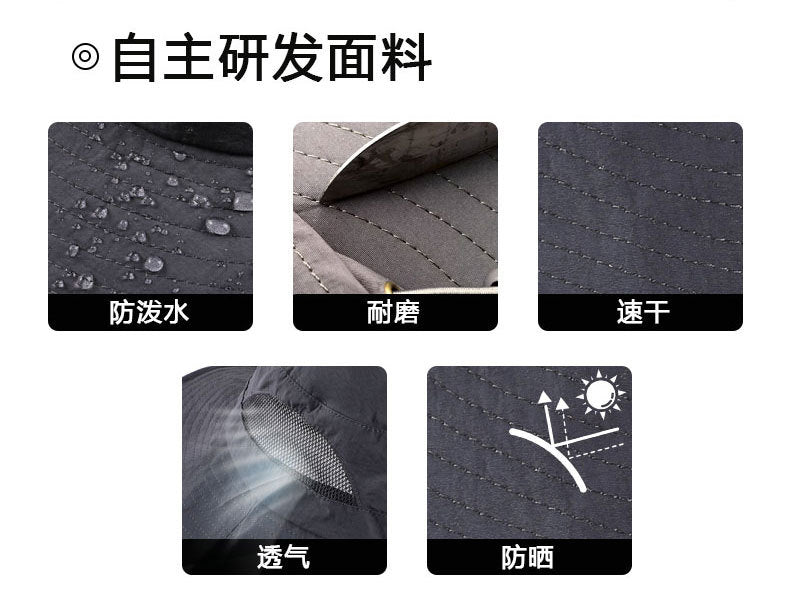 Sun Protection Surfing Hat Summer Men Outdoor Hiking Fishing Fisherman Hat Breathable Quick-Dry Sun Hat UV Protection Hat