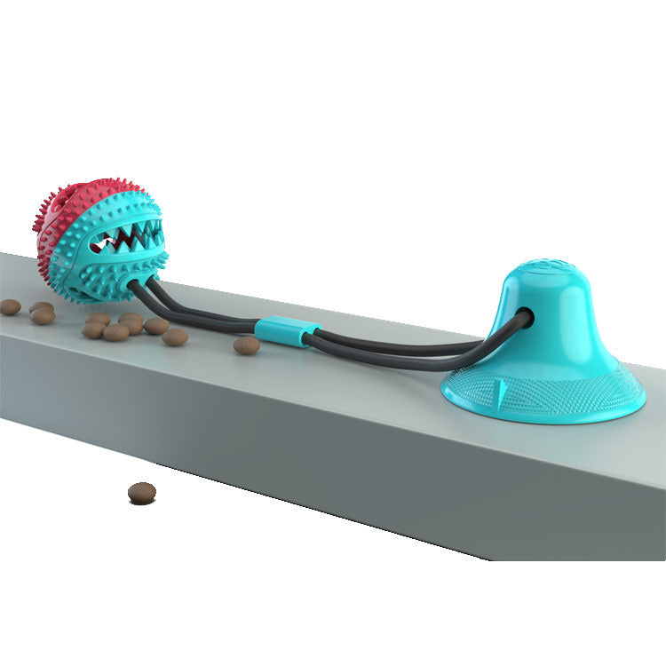 Pet Supplies Manufacturer Wholesale Company New Hot Amazon Dog Sound Leaking Food Toy Suction Cup Pull Rope Ball