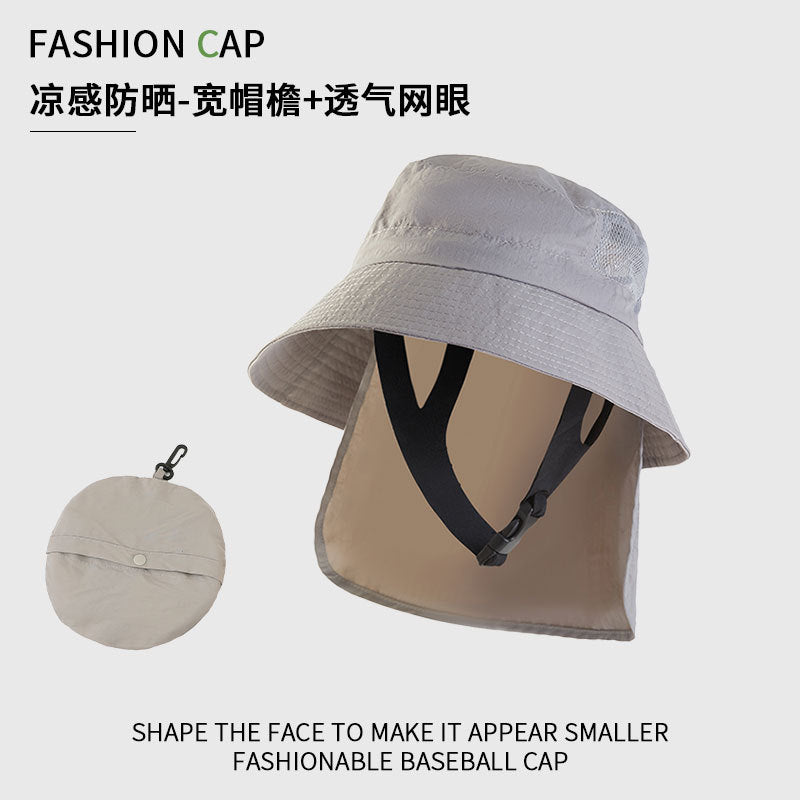 Sun Protection Surfing Hat Summer Men Outdoor Hiking Fishing Fisherman Hat Breathable Quick-Dry Sun Hat UV Protection Hat