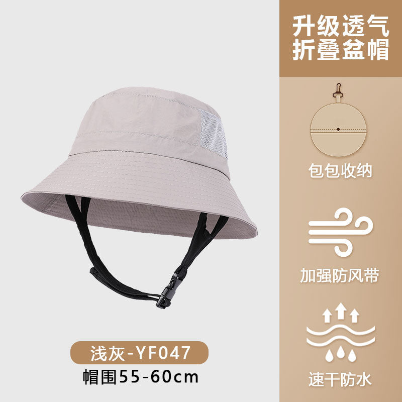 Sun Protection Surfing Hat Summer Men Outdoor Hiking Fishing Fisherman Hat Breathable Quick-Dry Sun Hat UV Protection Hat