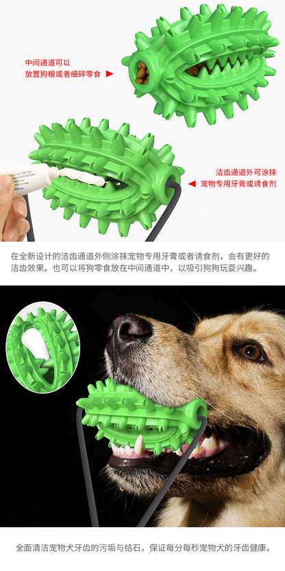 Pet Supplies Manufacturer Wholesale Company New Hot Amazon Dog Sound Leaking Food Toy Suction Cup Pull Rope Ball