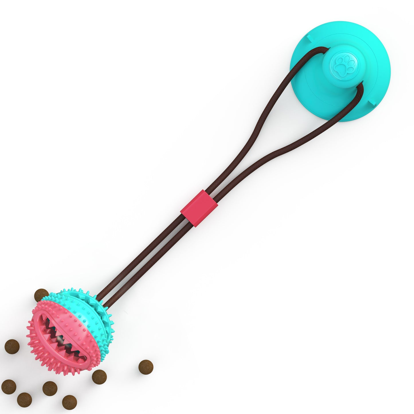 Pet Supplies Manufacturer Wholesale Company New Hot Amazon Dog Sound Leaking Food Toy Suction Cup Pull Rope Ball