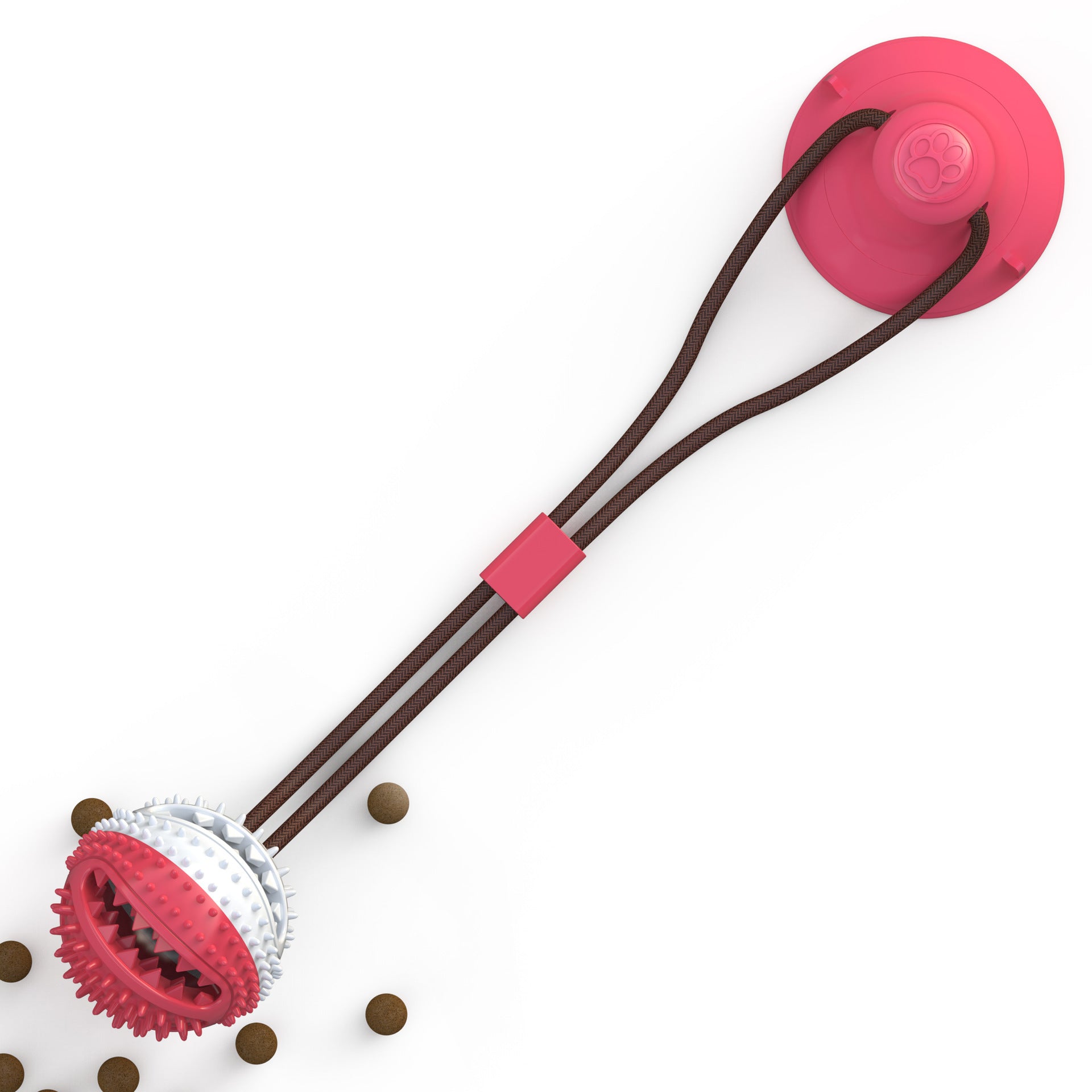 Pet Supplies Manufacturer Wholesale Company New Hot Amazon Dog Sound Leaking Food Toy Suction Cup Pull Rope Ball