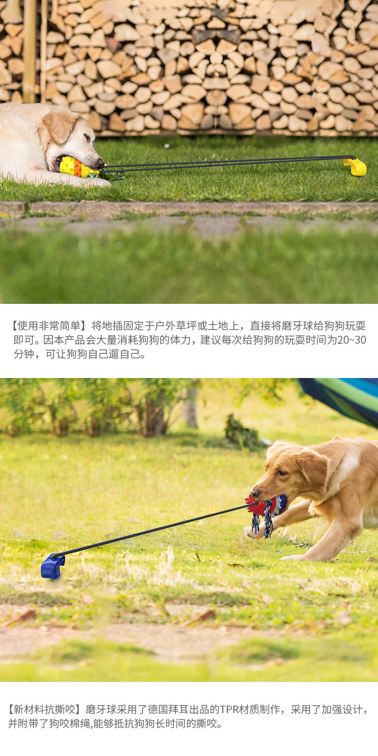 Pet Supplies Manufacturer Wholesale Company New Hot Amazon Dog Sound Leaking Food Toy Suction Cup Pull Rope Ball