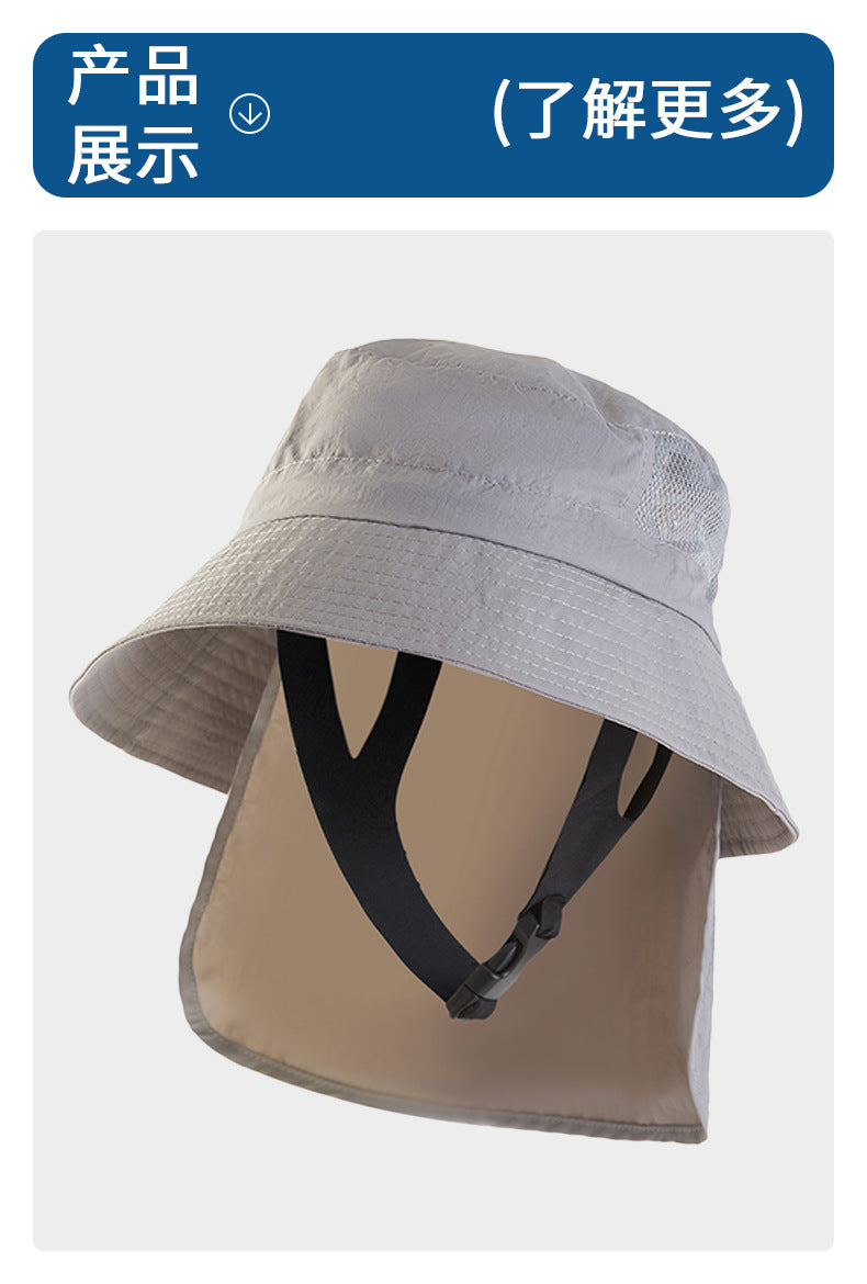 Sun Protection Surfing Hat Summer Men Outdoor Hiking Fishing Fisherman Hat Breathable Quick-Dry Sun Hat UV Protection Hat