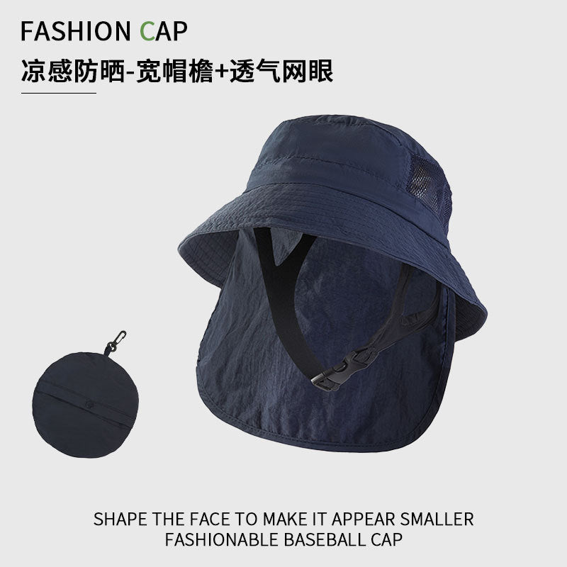 Sun Protection Surfing Hat Summer Men Outdoor Hiking Fishing Fisherman Hat Breathable Quick-Dry Sun Hat UV Protection Hat