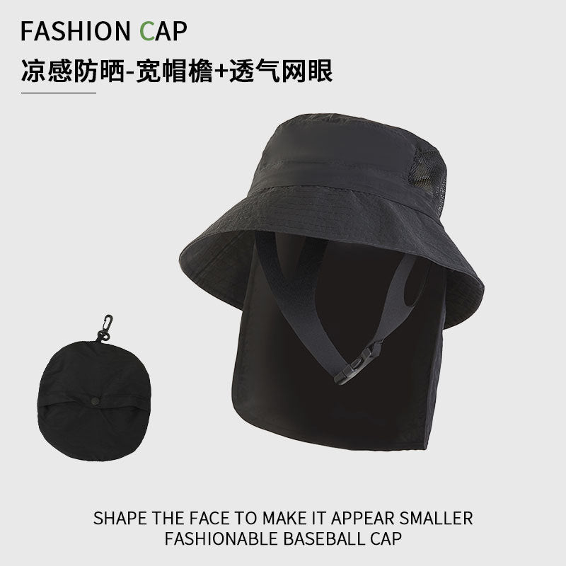 Sun Protection Surfing Hat Summer Men Outdoor Hiking Fishing Fisherman Hat Breathable Quick-Dry Sun Hat UV Protection Hat