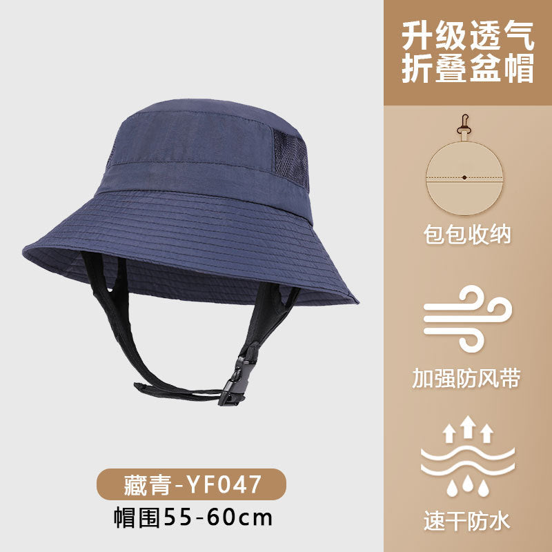 Sun Protection Surfing Hat Summer Men Outdoor Hiking Fishing Fisherman Hat Breathable Quick-Dry Sun Hat UV Protection Hat