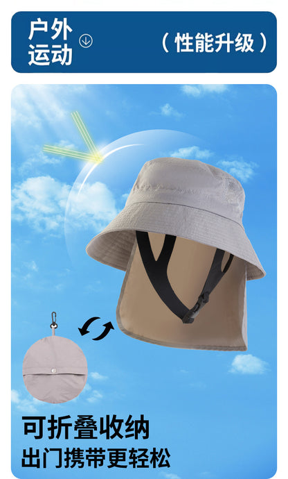 Sun Protection Surfing Hat Summer Men Outdoor Hiking Fishing Fisherman Hat Breathable Quick-Dry Sun Hat UV Protection Hat