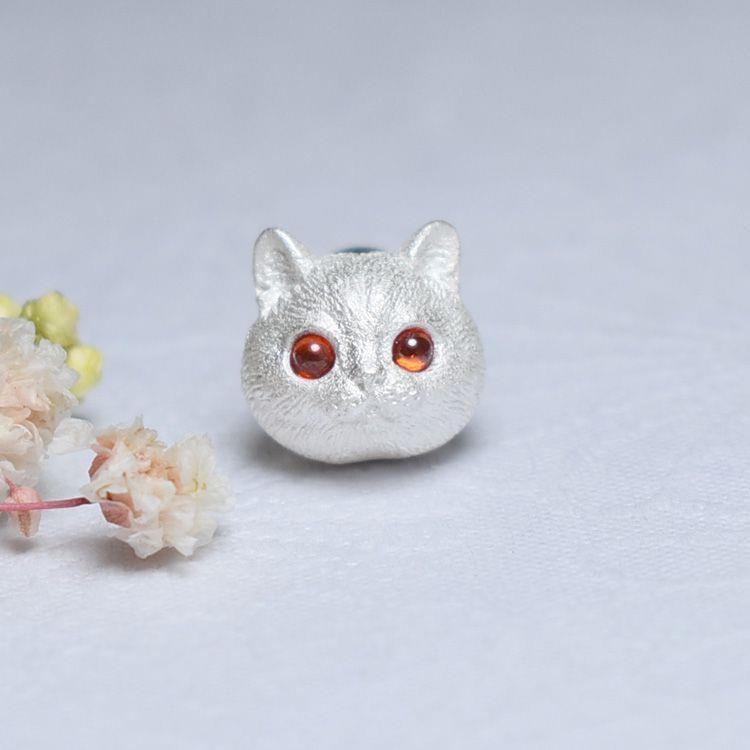 Original Handmade Cat Earrings Cat and Fish Ear Accessories for Men and Women Cute Unique Personality European and American Niche Style Hip-Hop Earrings